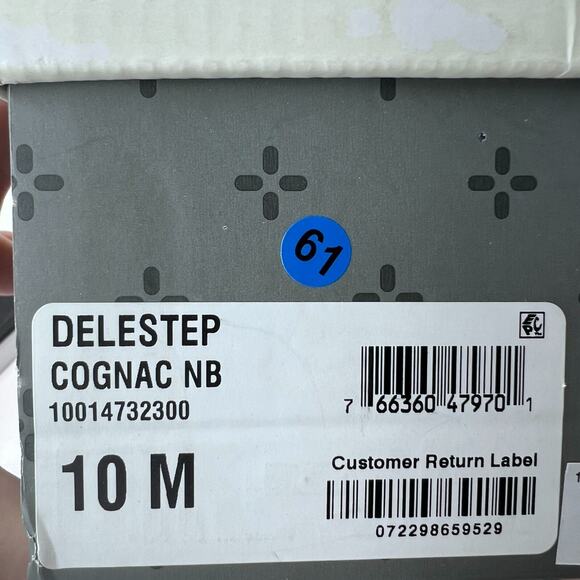 Sun + Stone Delestep Faux Leather Ankle Strap Block Heels Cognac Womens 10M NWB - Picture 11 of 11